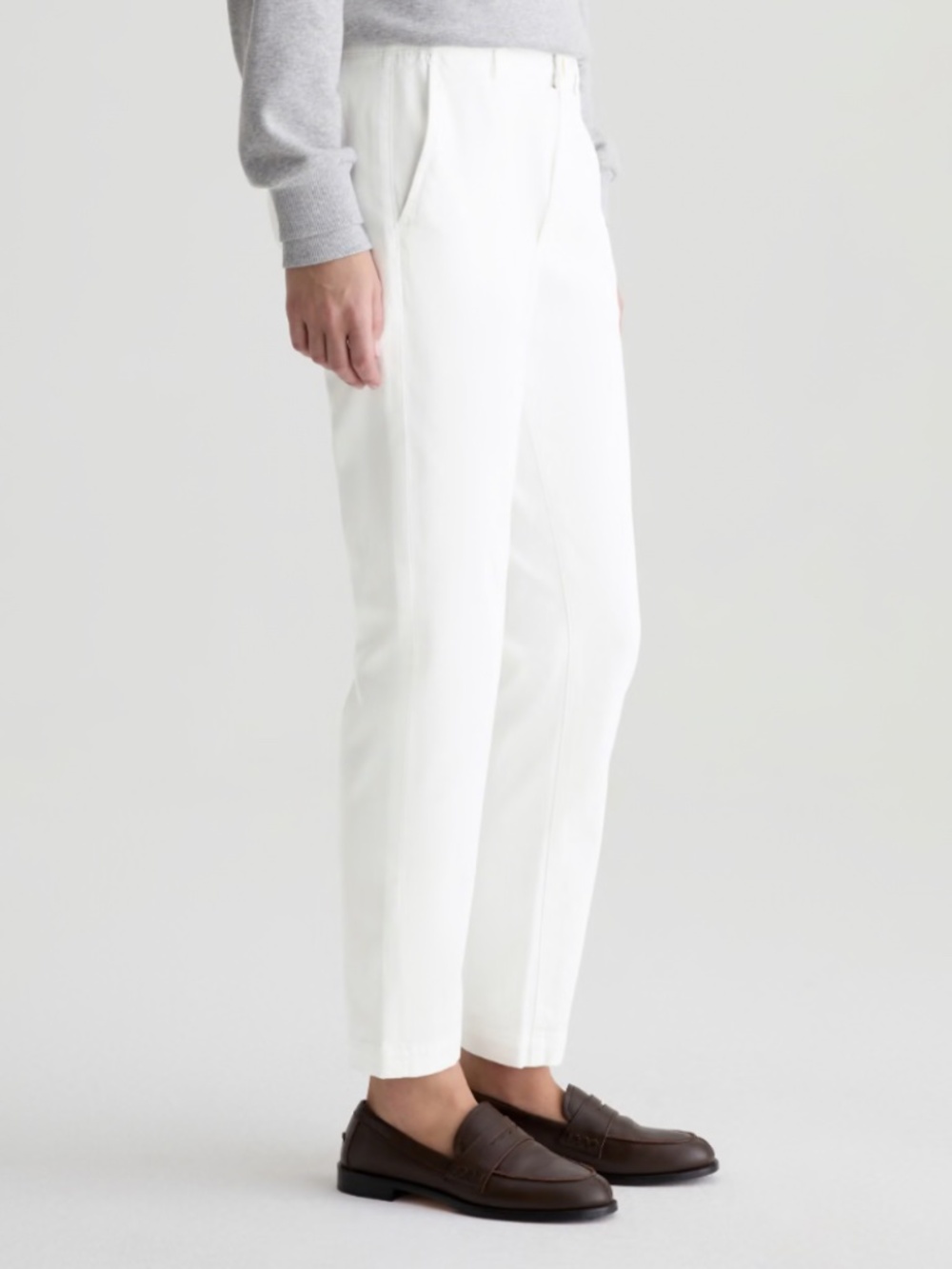 Ag Adriano Goldschmied, NWOT, White Caden Tapered Trouser, Size 27R